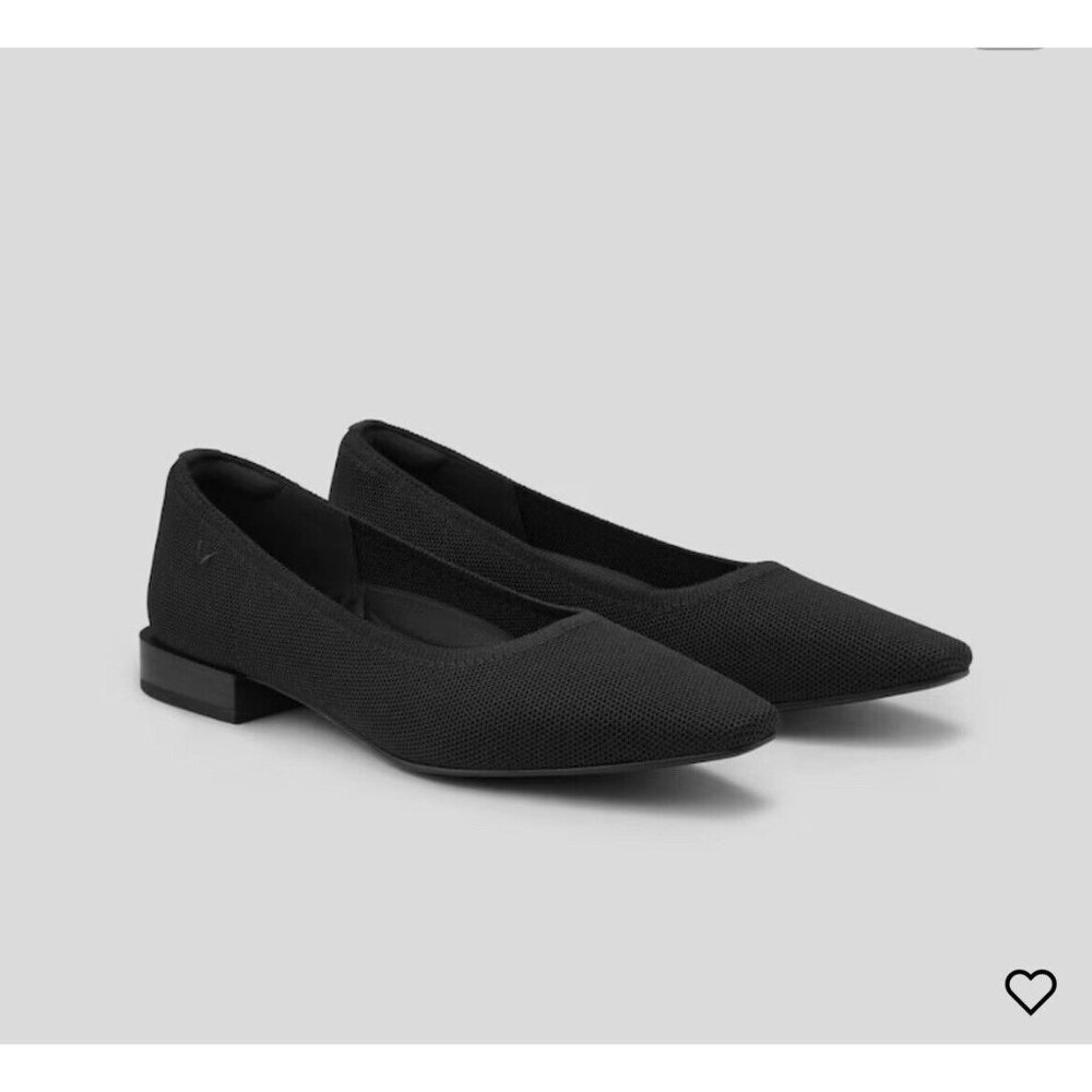 VIVAIA Small Square-Toe Navy Black Heels (Minnie Pro) Women's SIZE 40.5 US 9-9.5